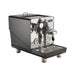 Espresso machine with transparent front on a white background