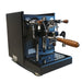 Espresso machine in black on a white background