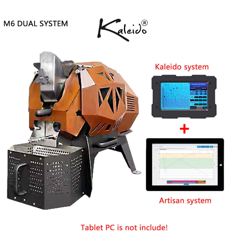Kaleido M6 Dual System with tablet PC and software interface on a white background