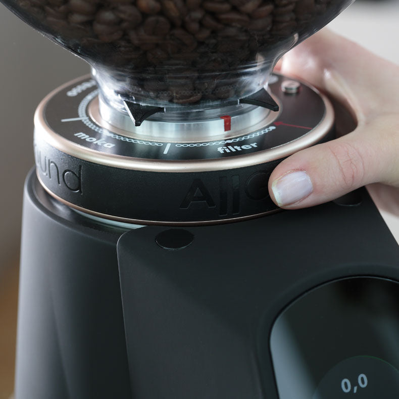 Fiorenzato AllGround Home Coffee Grinder - Black w/ Rose Gold