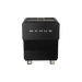 Black Espresso Machine with 'MANUS' branding on a white background