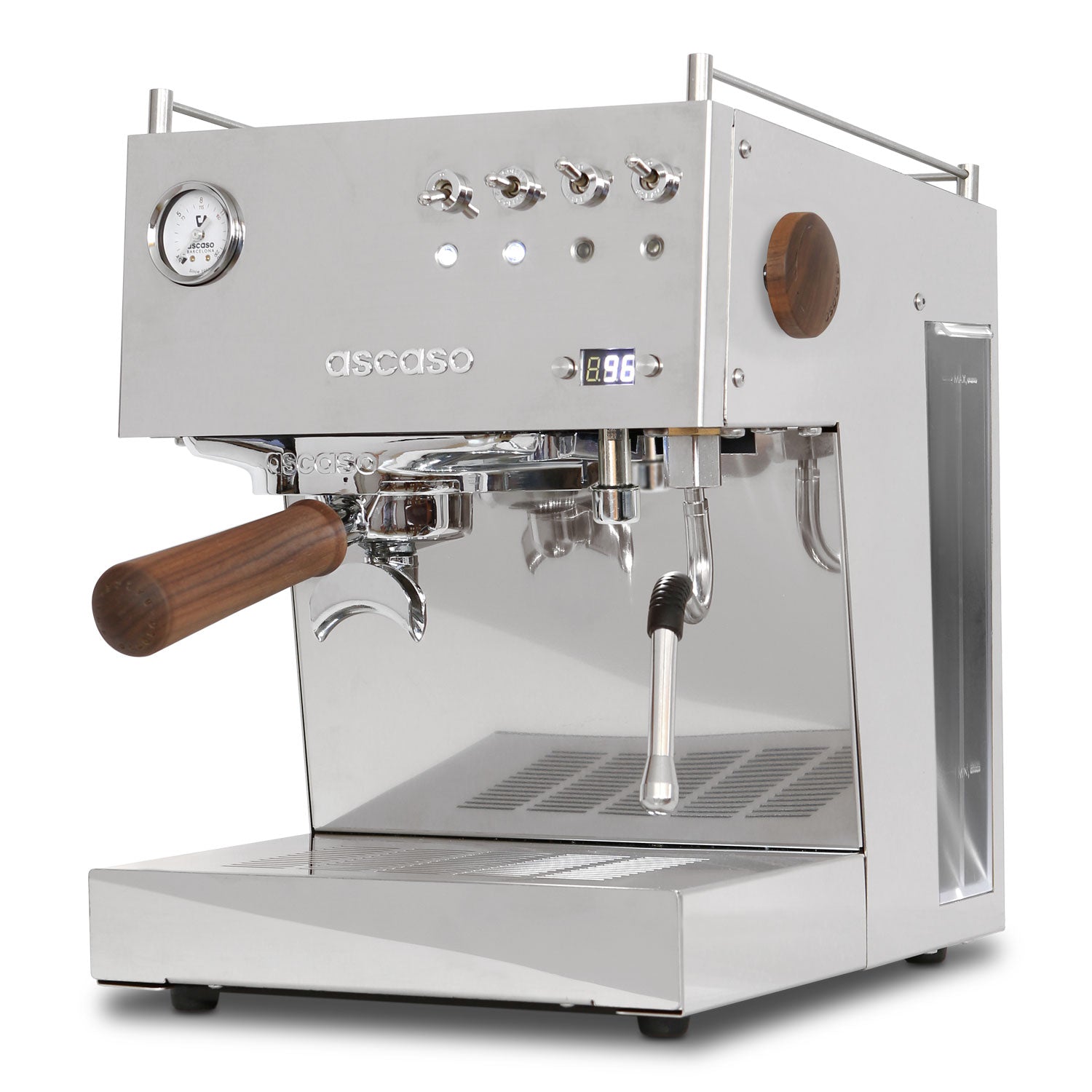 Ascaso Steel DUO PID Espresso Machine – Dual Thermoblock, Programmable, 120V (Inox)