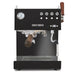 Black Ascaso espresso machine with wooden handles on a white background